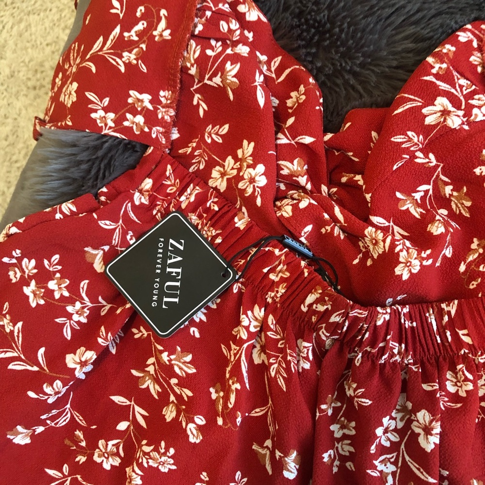 3 FOR 20🌟 NEW ZAFUL FLORAL ROMPER SIZE 6 - Picture 4 of 5